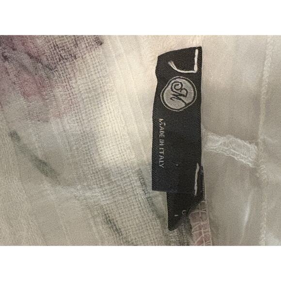 M Made In Italy Silk Blend Floral Kimono Cardigan Size Small - Picture 2 of 5